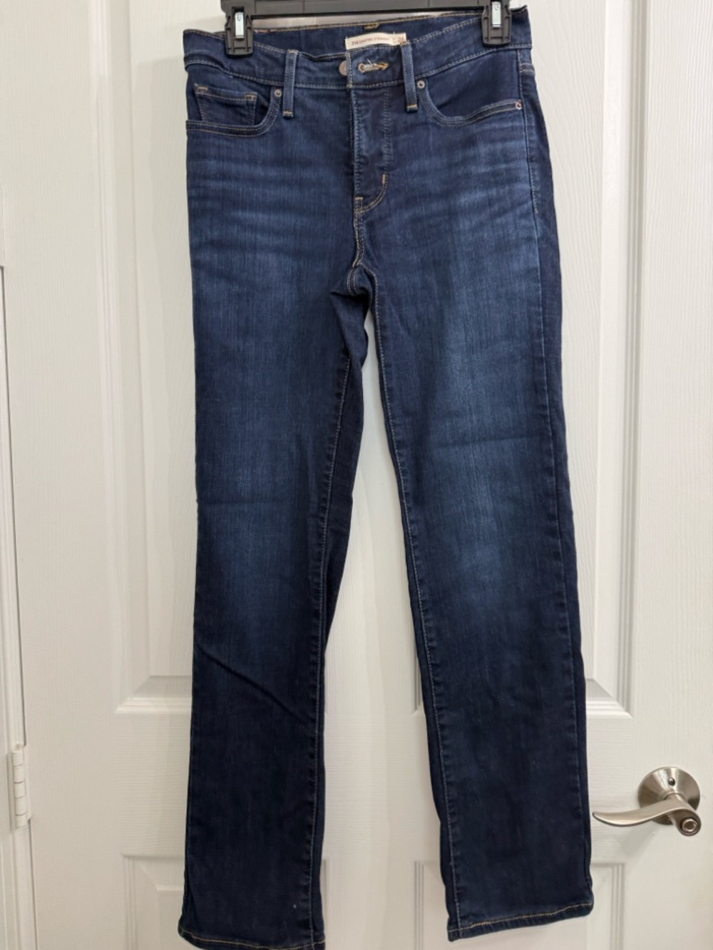LEVI 314 Shaping Straight Dark Blue Straight-Leg Jeans